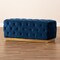 Baxton Studio Corrine Glam and Luxe Navy Blue Velvet Fabric and Gold PU Leather Ottoman 175-11244-Zoro - alternate 5